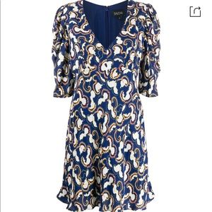 Saloni abstract print dress